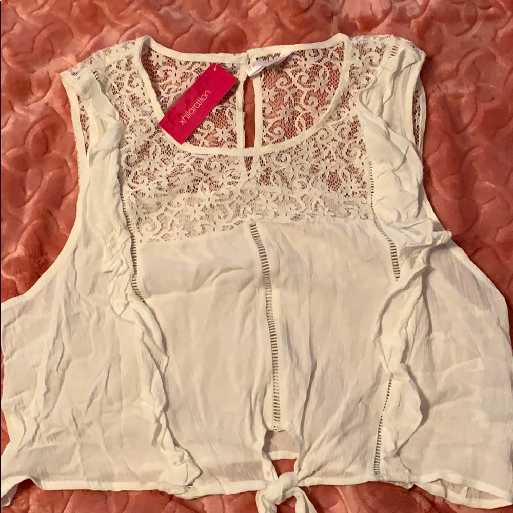 Xhilaration Brand White Lace Crop Top (Never Worn)